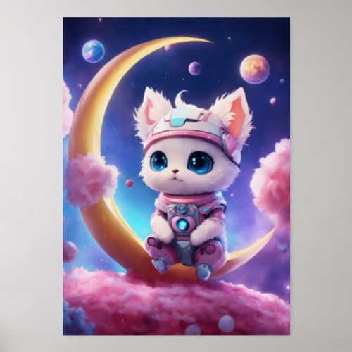 PrintSleepy Cartoon Moon Sticker  Holder