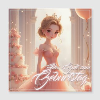 Prinzessin zum Geburtstag im rosa Traumkleid