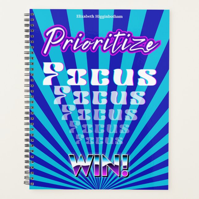 Prioritize Focus Win Concentration Motivational Planner (Front)