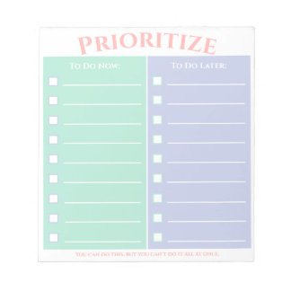 Prioritize To Do List Notepad