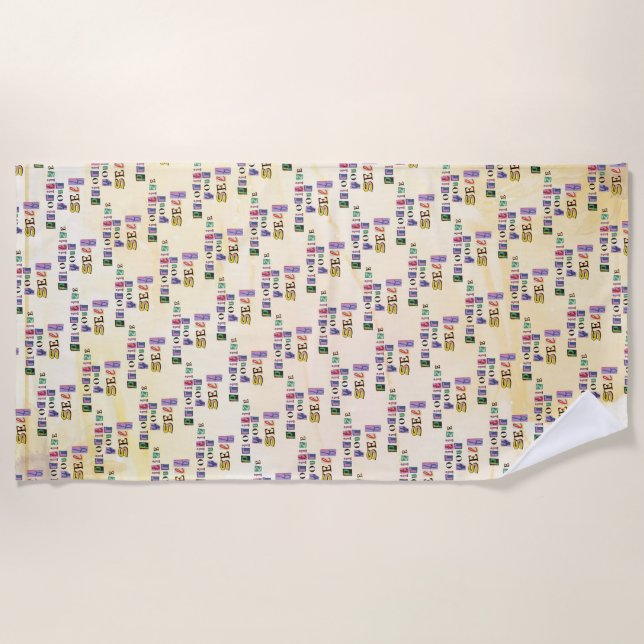Prioritize yourself beach towel (Front)