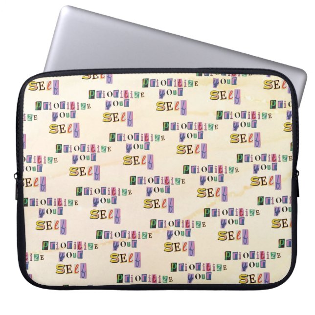 Prioritize Yourself Laptop Sleeve (Front)