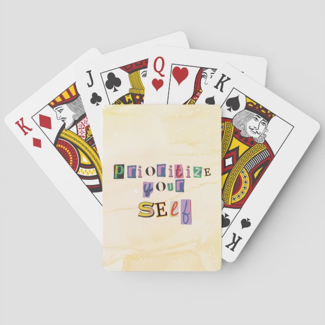 Prioritize Yourself Poker Cards (Back)