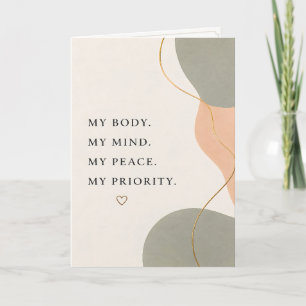 Priority Minimalist Self Love Greeting Card