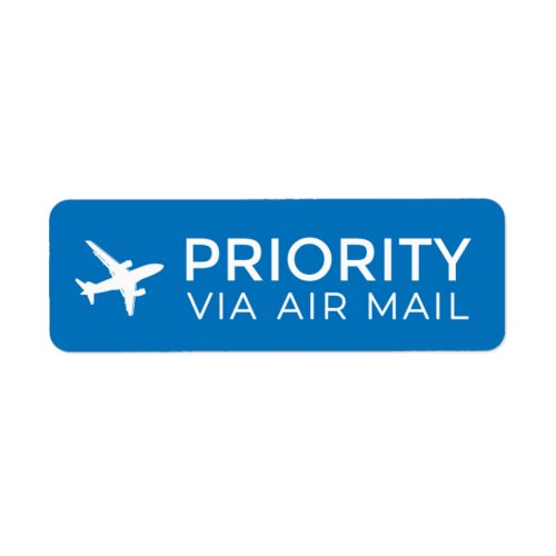 PRIORITY VIA AIR MAIL 飛行機 airplane ラベル Label