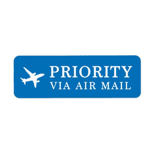 PRIORITY VIA AIR MAIL 飛行機 airplane ラベル Label