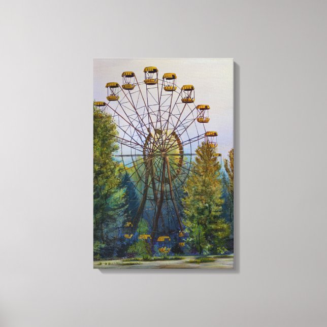 Pripyat Ferris wheel painting canvas print (Front)