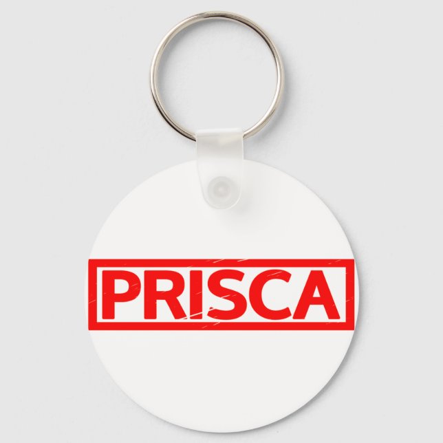 Prisca Stamp Keychain (Front)