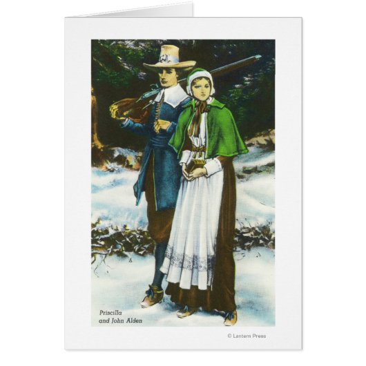 Priscilla and John Alden Scene Cards (Front)