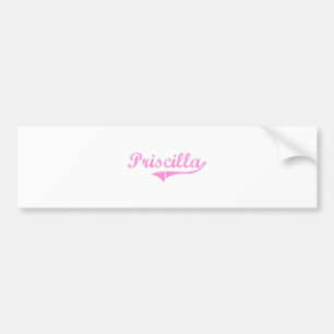 Priscilla Classic Style Name Bumper Sticker