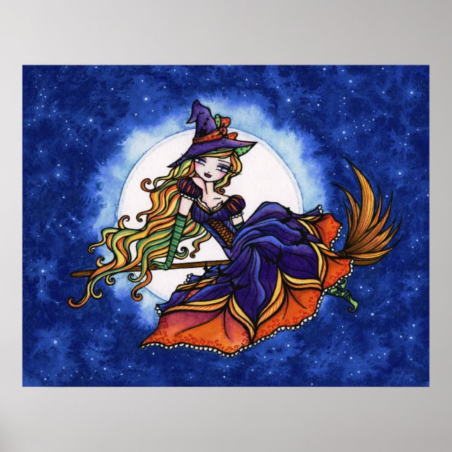 Priscilla Witch Halloween Fantasy Art Poster (Front)
