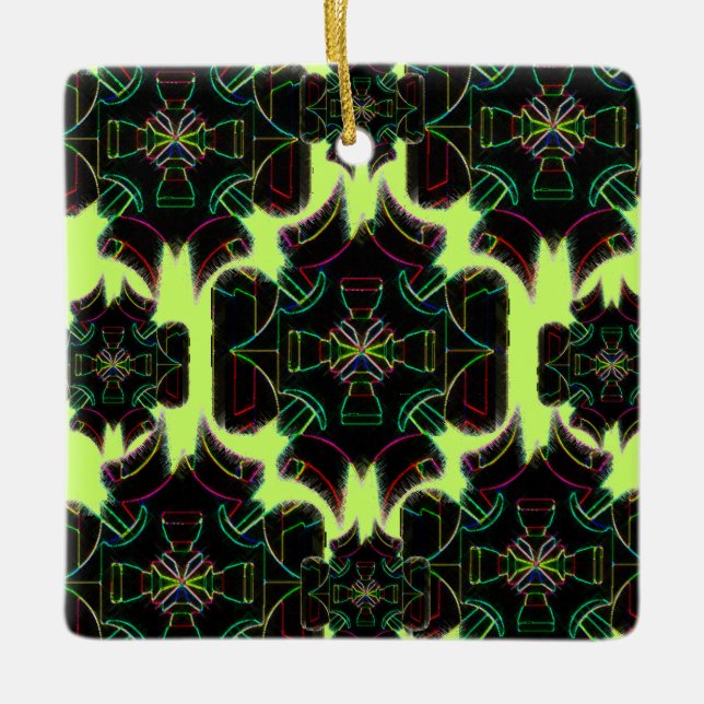 "Prisim Design" Ceramic Ornament (Front)