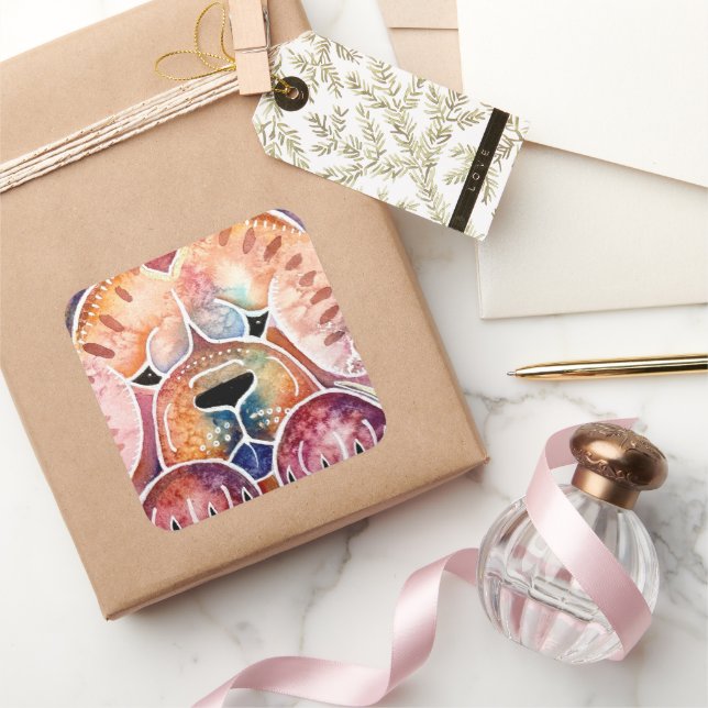PRISM Chow rough smooth ART CARD Square Sticker (Gifting)
