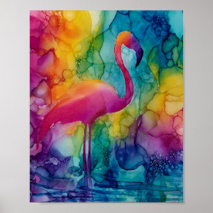 Prism Flamingo Poster