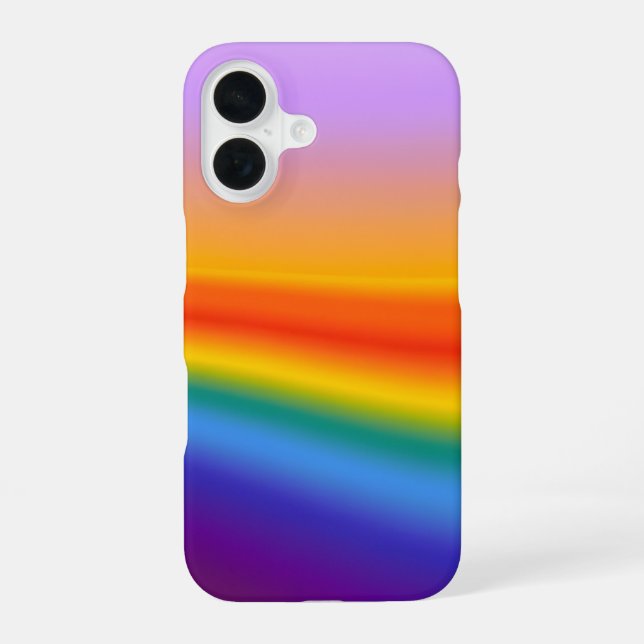 Prism Flow - Wavy Pastel Rainbow Gradient Iphone Case (Back)