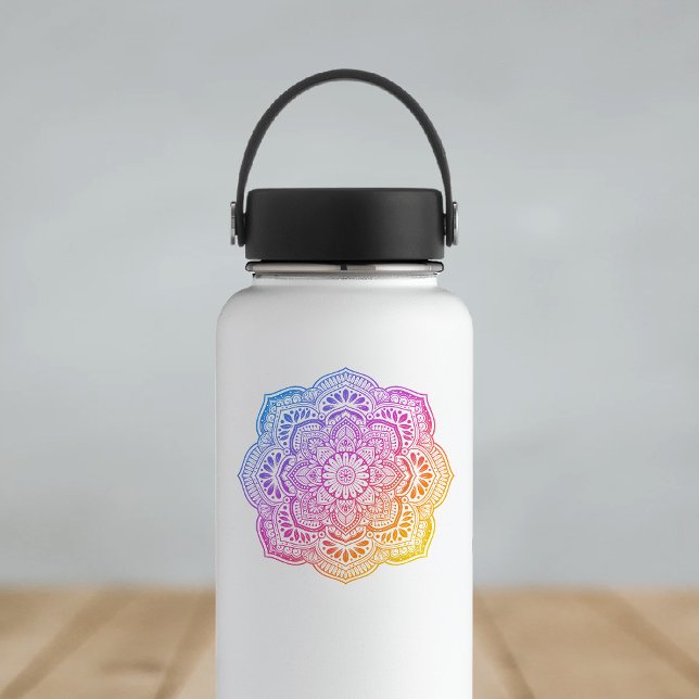 Prism Flower Mandala Custom-Cut Vinyl Sticker (Creator Uploaded)