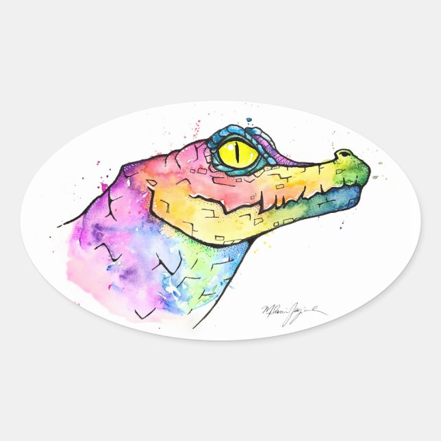 Prism Gator Oval Sticker (Front)