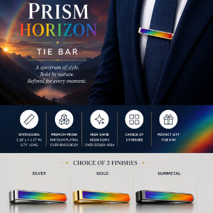 Prism Horizon Gold Finish Tie Bar