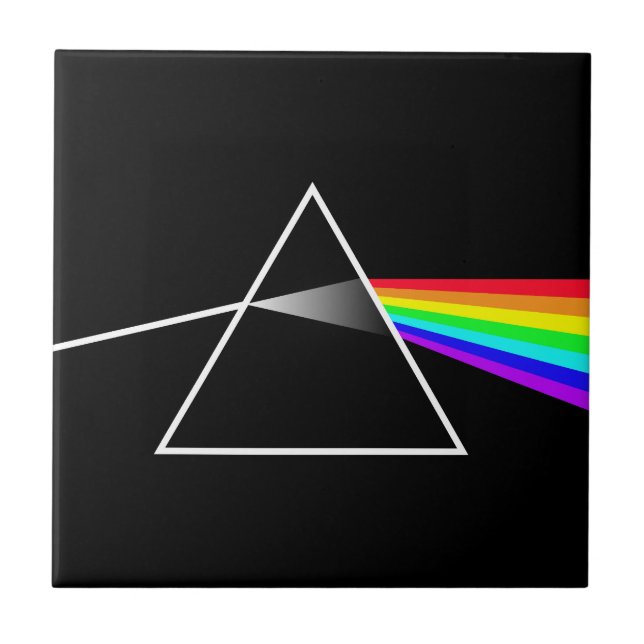 prism light refraction color spectrum rainbow phis ceramic tile (Front)
