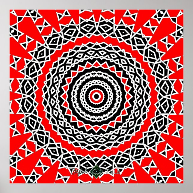 Prism Mandala ( Red ) Poster (Front)