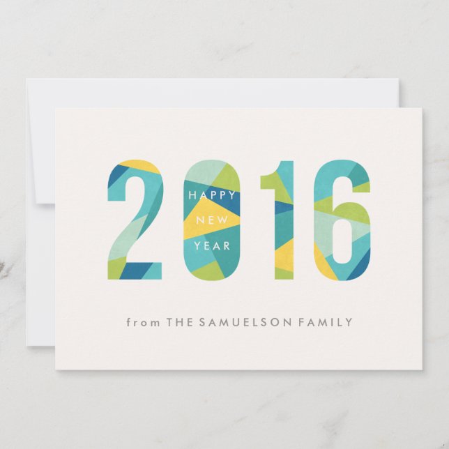 Prism New Year New Year's Card - Cobalt (Front)