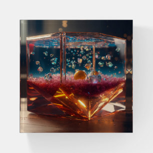 Prism of Infinity Glass in Higher Dimensions Paperweight