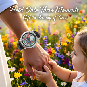 Prism of Nature" - Stained Glass Butterfly Watch