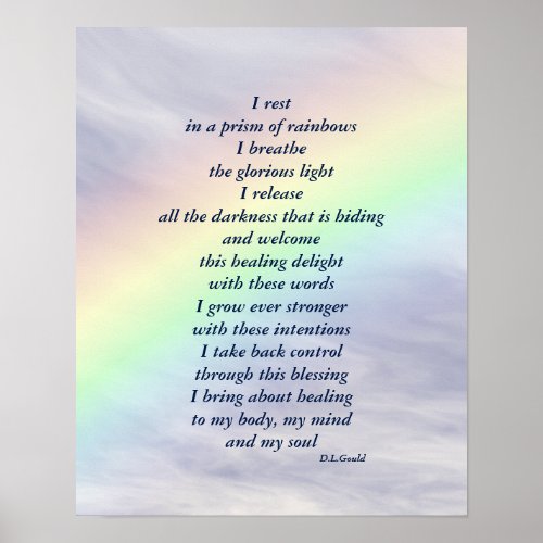 Prism of rainbows poem art Poster