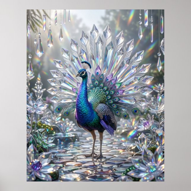 Prism Peacock Crystal Garden Poster (Front)