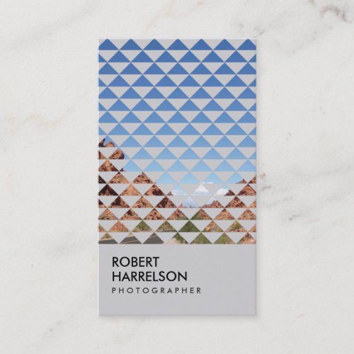 PRISM PHOTO in GRAY Vertical Business Card