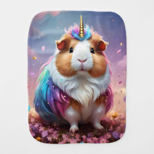 Prism Pigtail: The Radiant Unicorn Guinea Pig, Baby Burp Cloth
