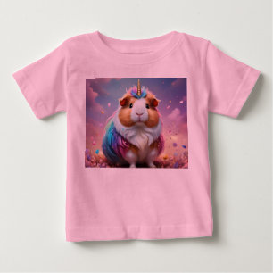 Prism Pigtail: The Radiant Unicorn Guinea Pig Baby T-Shirt