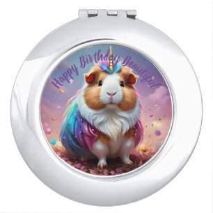 Prism Pigtail: The Radiant Unicorn Guinea Pig, Compact Mirror