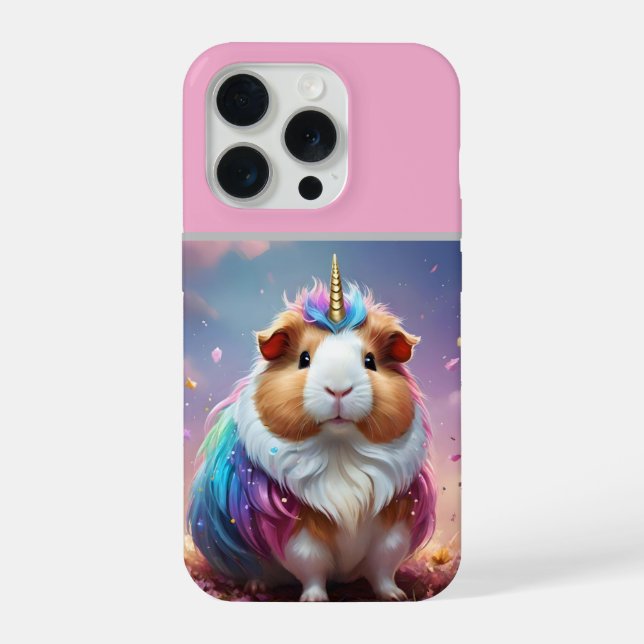 Prism Pigtail: The Radiant Unicorn Guinea Pig, iPhone Case (Back)
