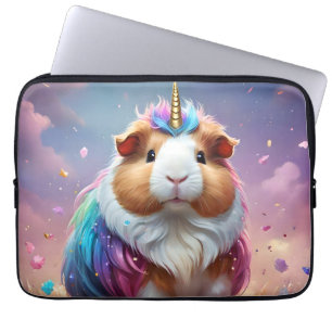 Prism Pigtail: The Radiant Unicorn Guinea Pig, Laptop Sleeve
