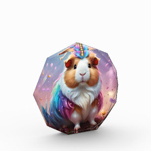 Prism Pigtail: The Radiant Unicorn Guinea Pig Photo Block