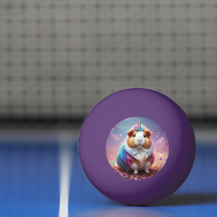 Prism Pigtail: The Radiant Unicorn Guinea Pig Ping Pong Ball