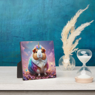 Prism Pigtail: The Radiant Unicorn Guinea Pig Plaque