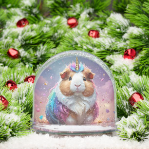 Prism Pigtail: The Radiant Unicorn Guinea Pig, Snow Globe