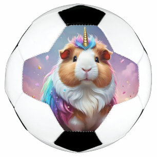 Prism Pigtail: The Radiant Unicorn Guinea Pig Soccer Ball