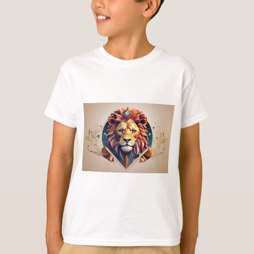 Prism Pride Geometric Lion T_Shirt Designs