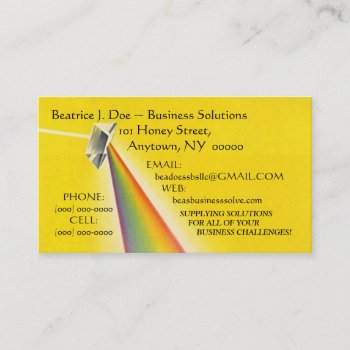 Prism Refraction Rainbow ~ Business ~contact Card by layooper at Zazzle