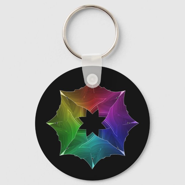 Prism Snowflake keychain (Front)