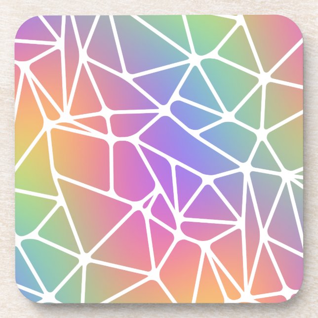 prism synapse net - rainbow web : beverage coaster (Front)