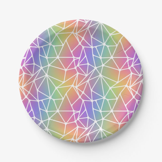 prism synapse net - rainbow web : paper plates (Front)