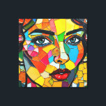 “Prismara” - Fragments of Her Flame Canvas Print<br><div class="desc">“Prismara” - Fragments of Her Flame. A bold explosion of colour and expression, this mosaic-style portrait captures the multifaceted nature of femininity—vibrant, fierce, and ever-evolving. Each tile glows with personality, forming a face that seems both ancient and futuristic. Perfect for those who find beauty in complexity and the harmony of...</div>
