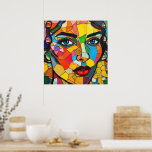 “Prismara” - Fragments of Her Flame Poster<br><div class="desc">“Prismara” - Fragments of Her Flame. A bold explosion of colour and expression, this mosaic-style portrait captures the multifaceted nature of femininity—vibrant, fierce, and ever-evolving. Each tile glows with personality, forming a face that seems both ancient and futuristic. Perfect for those who find beauty in complexity and the harmony of...</div>