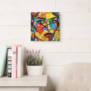 “Prismara” - Fragments of Her Flame Square Wall Clock