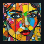 “Prismara” - Fragments of Her Flame Triptych<br><div class="desc">“Prismara” - Fragments of Her Flame. A bold explosion of colour and expression, this mosaic-style portrait captures the multifaceted nature of femininity—vibrant, fierce, and ever-evolving. Each tile glows with personality, forming a face that seems both ancient and futuristic. Perfect for those who find beauty in complexity and the harmony of...</div>