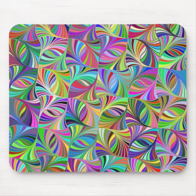 Prismatic Abstract Geometric Background Mouse Pad (Front)